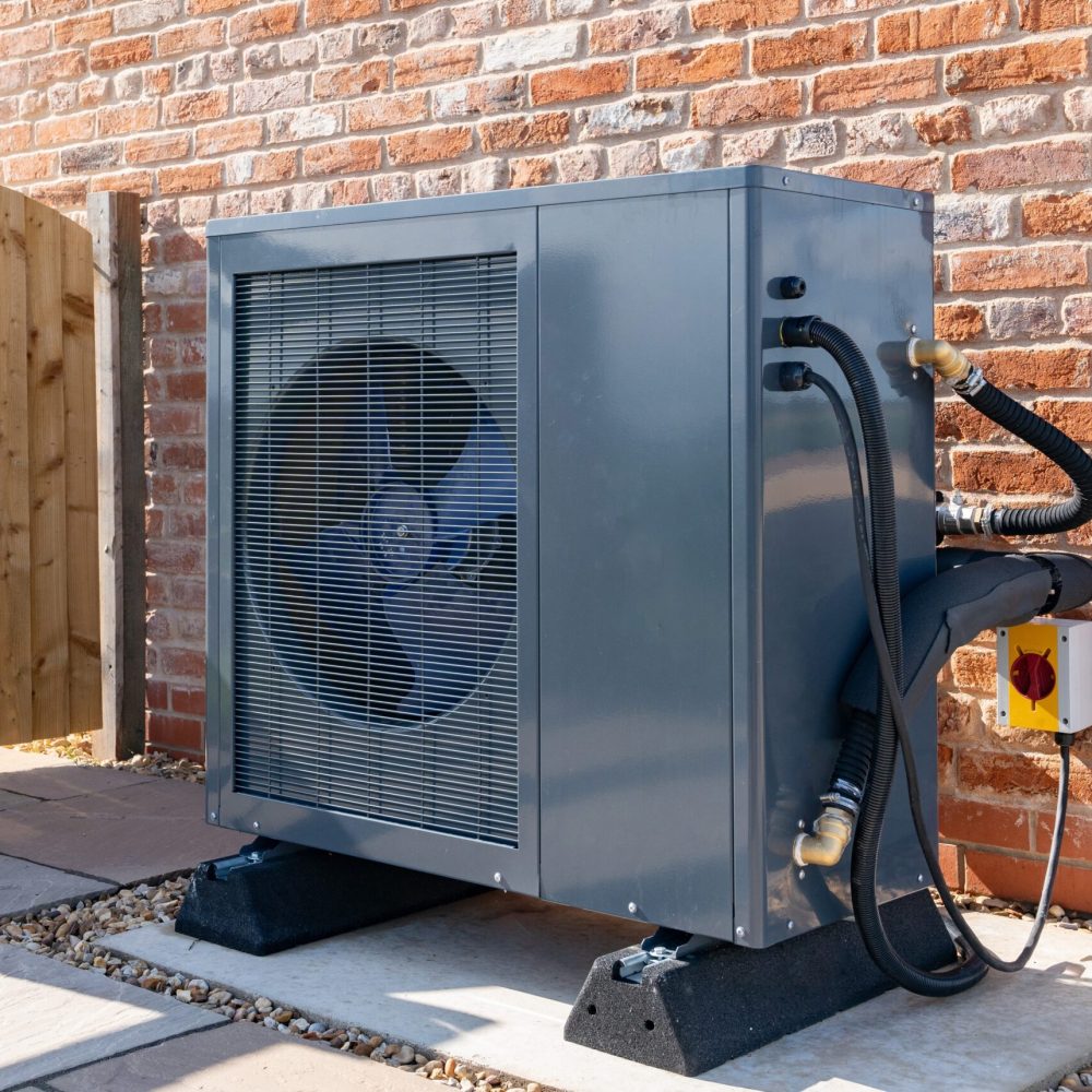 Air,Source,Heat,Pump,Fitted,Outside,A,New,Home